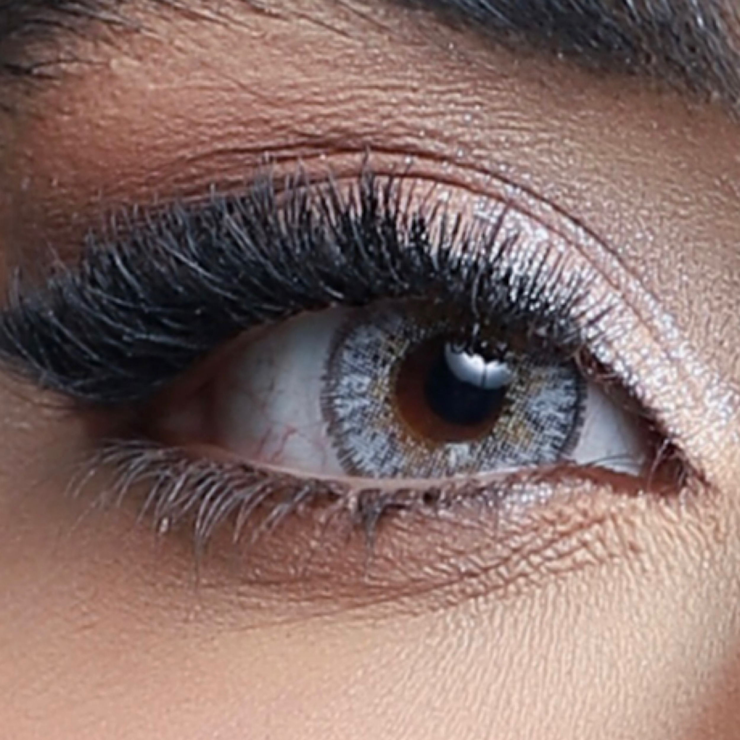 لنز چشم هرا گریس تمیم کانتکت لنز کد 73 رنگ خاکستری عسلی دور دار