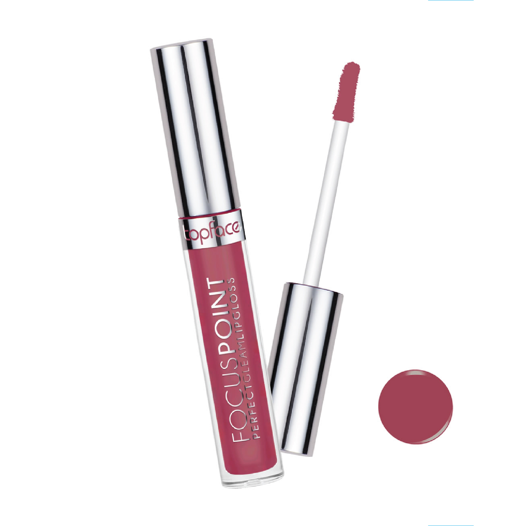 رژ لب مایع تاپ فیس مدل Perfect Gleam Lip Gloss Focus Point شماره 114