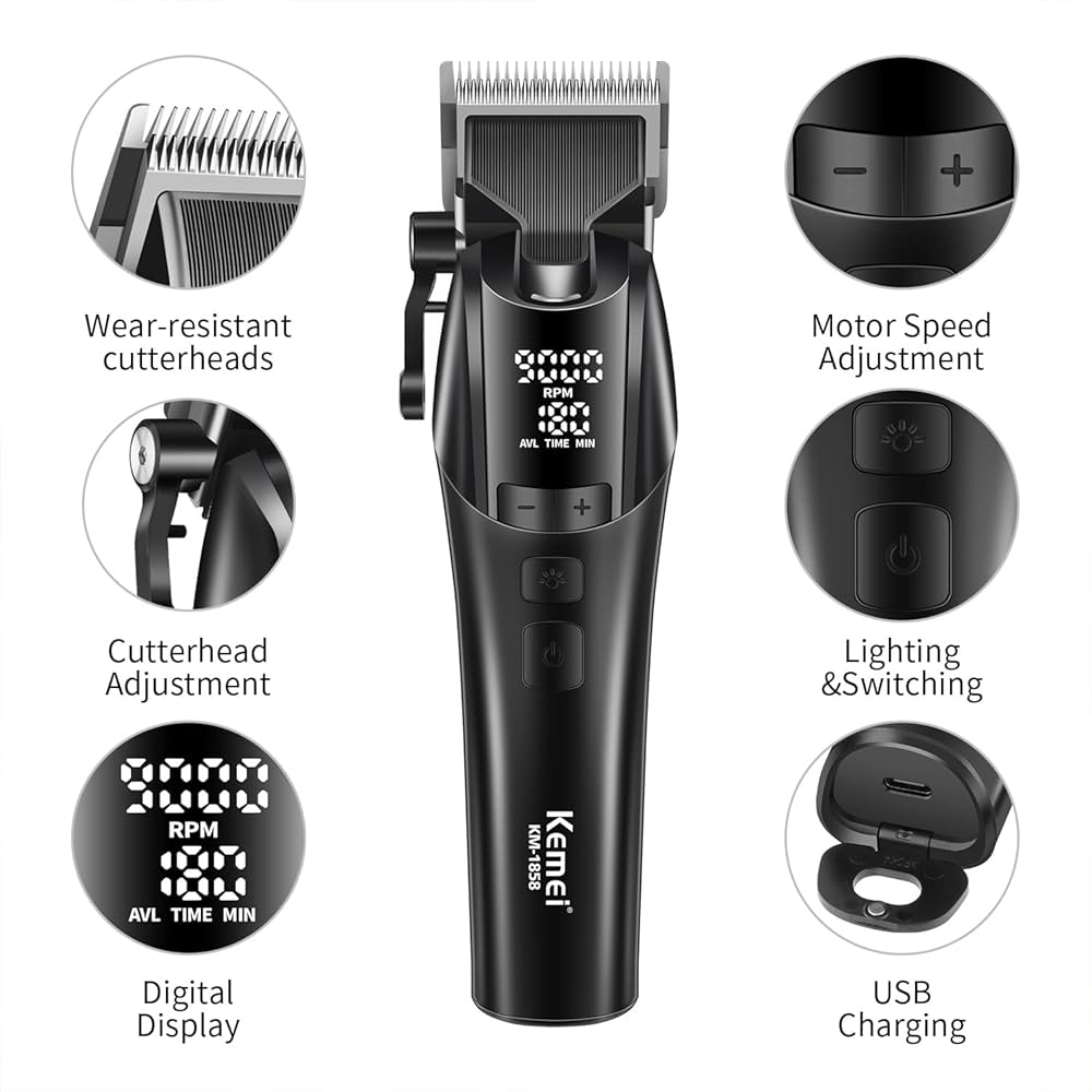 ماشین اصلاح موی سر و صورت  شارژی کیمی مدل KM-1858