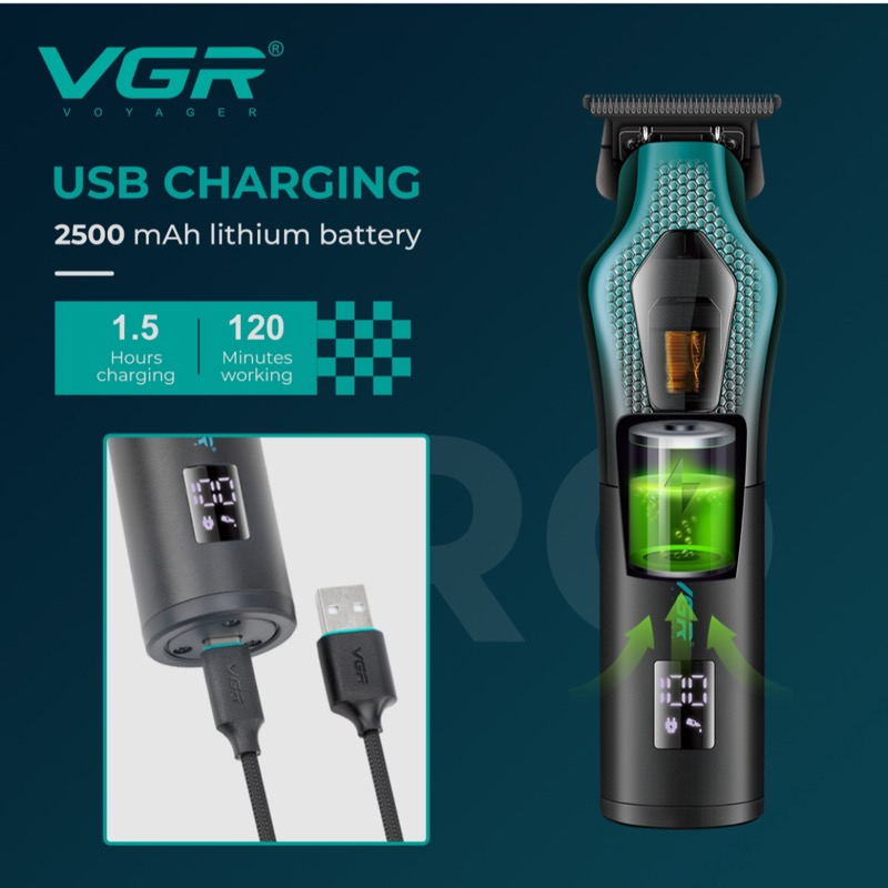 ماشین اصلاح موی سر و صورت شارژی وی جی ار مدل V-997