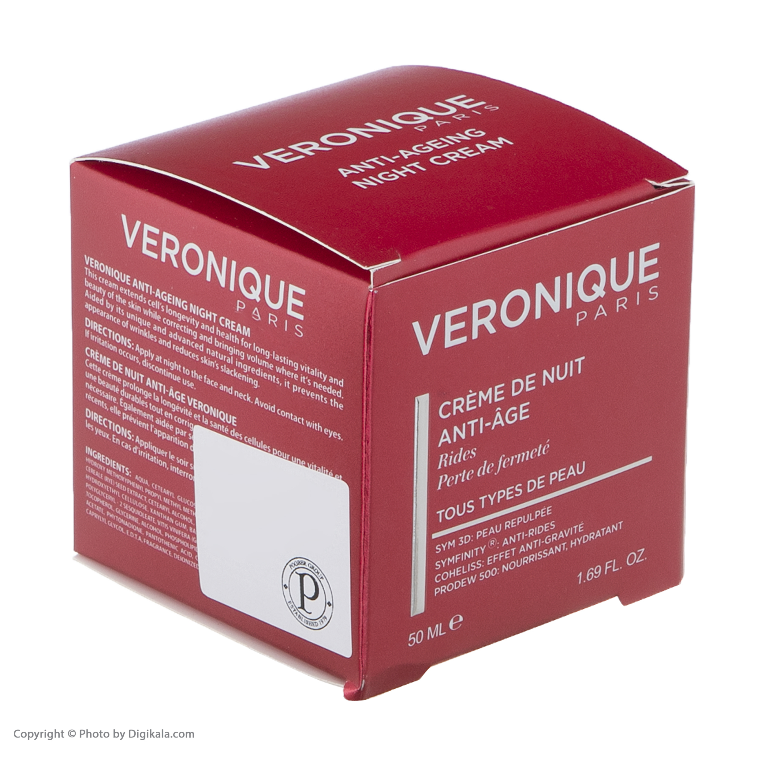 کرم ضد چروک ورونیک مدل Wrinkles حجم 50 میلی لیتر