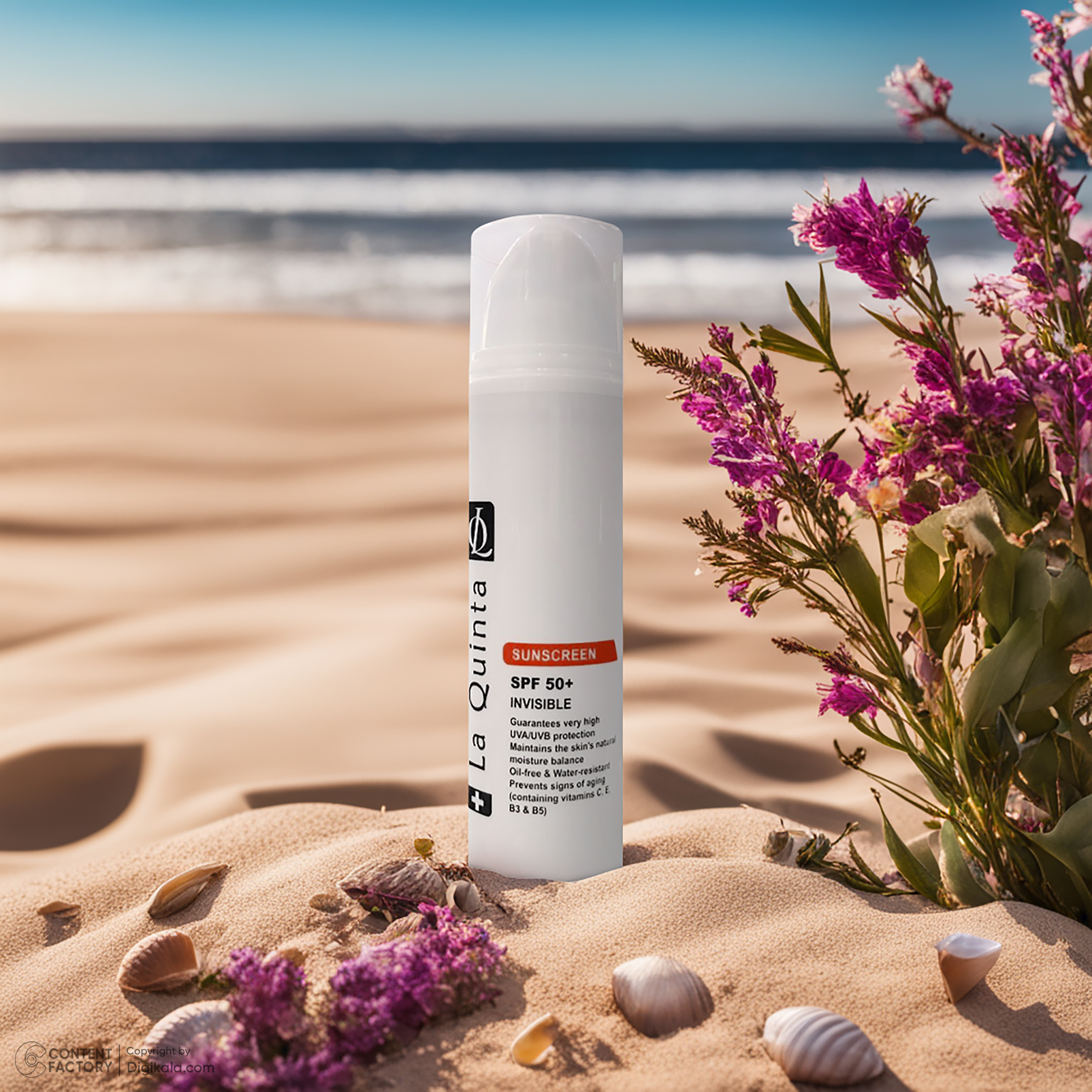 کرم ضد آفتاب بدون رنگ لاکویینتا +SPF50 مدل 2023 مناسب انواع پوست حجم 50 میلیلیتر