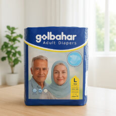 پوشینه چسبی بزرگسال گلبهار کد 02 سایز لارج دو بسته 10 عددی