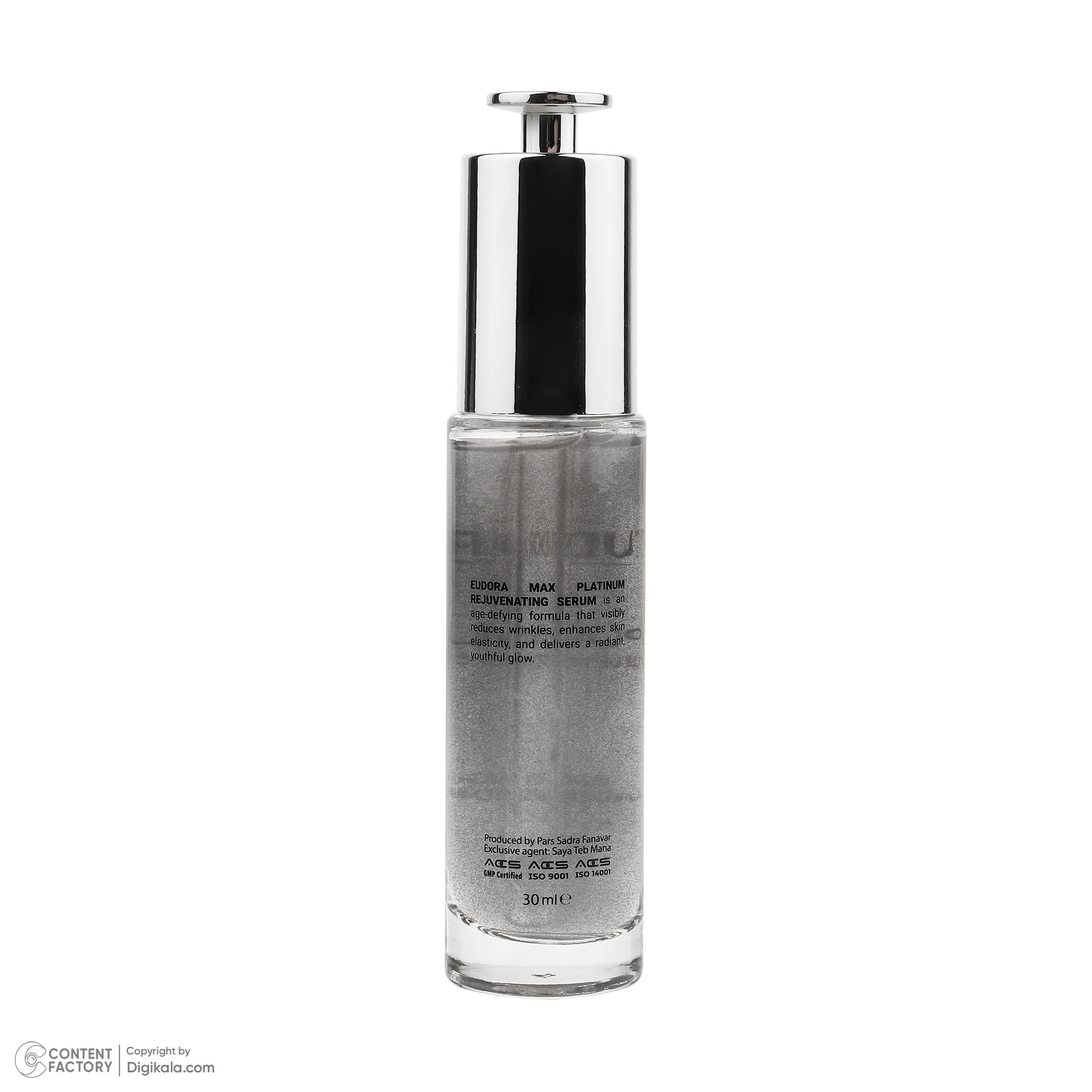 سرم ضد چروک پوست ادورامکس مدل Platinum مناسب انواع پوست حجم 30 یلی لیتر