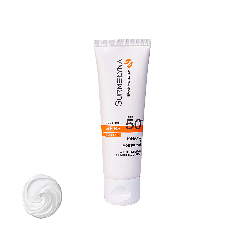 کرم ضد آفتاب بیرنگ سورملینا، SPF 50، مدل 00 UVA UVB، مناسب انواع پوست با حجم 50 میلیلیتر، ضد حساسیت، فاقد پارابن و سیلیکون، محافظتکننده در برابر اشعههای UVA و UVB، بدون تست حیوانی، PA++++، ضد پیری، ضد جوش، با ماندگاری 2 ساعته