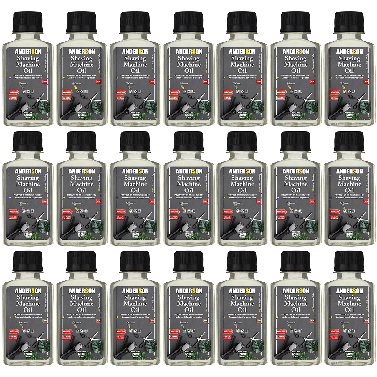 روغن ماشین اصلاح اندرسون مدل 2700 حجم 120 میلی لیتر بسته 21 عددی