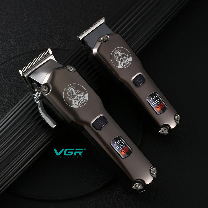 ماشین اصلاح موی سر و صورت وی جی ار مدل V-675 مجموعه 2 عددی