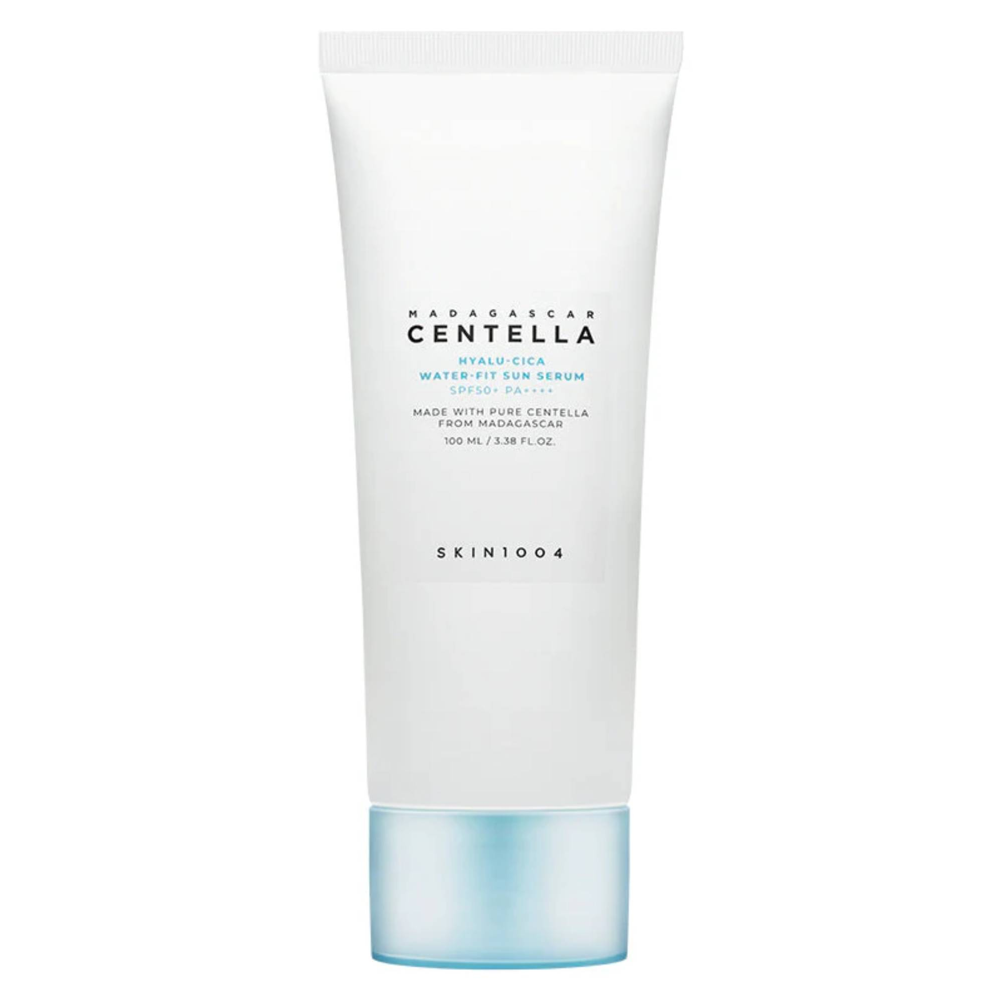 ژل ضد آفتاب بی‌رنگ اسکین 1004 SPF50 مدل Centella ‌محافظ UVA،UVB مناسب برای انواع پوست حجم 100 میلی لیتر