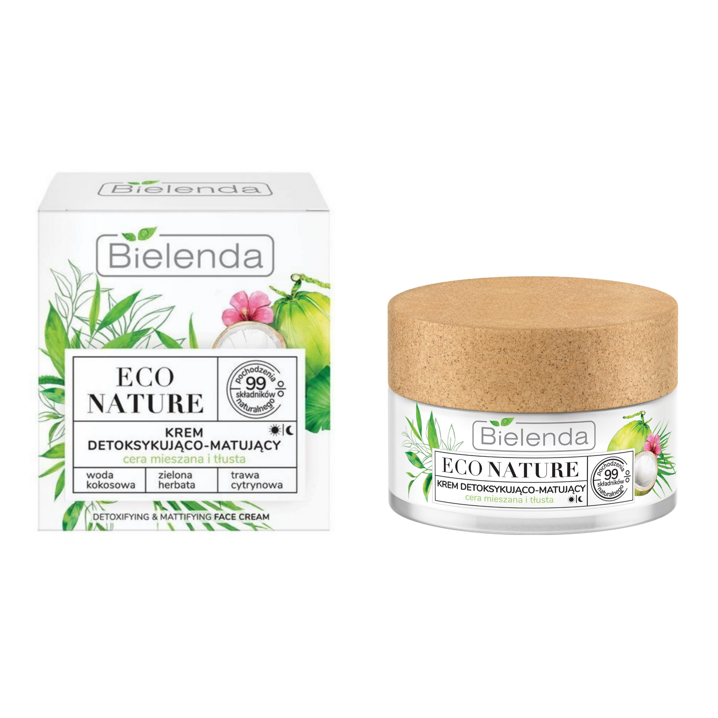 کرم آبرسان صورت بی یلندا مدل Coconut and Green Tea مناسب پوست های مختلط حجم 50 میلی لیتر