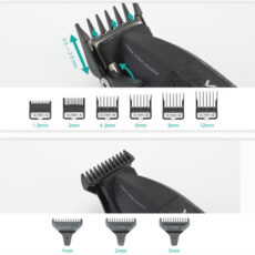 ماشین اصلاح موی سر و صورت شارژی وی جی ار مدل V-640 s3 مجموعه 3 عددی