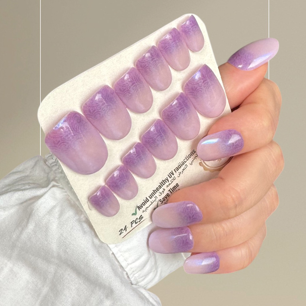 ناخن مصنوعی دست میراکل آرت مدل گرد کد R2400109 بسته 24 عددی