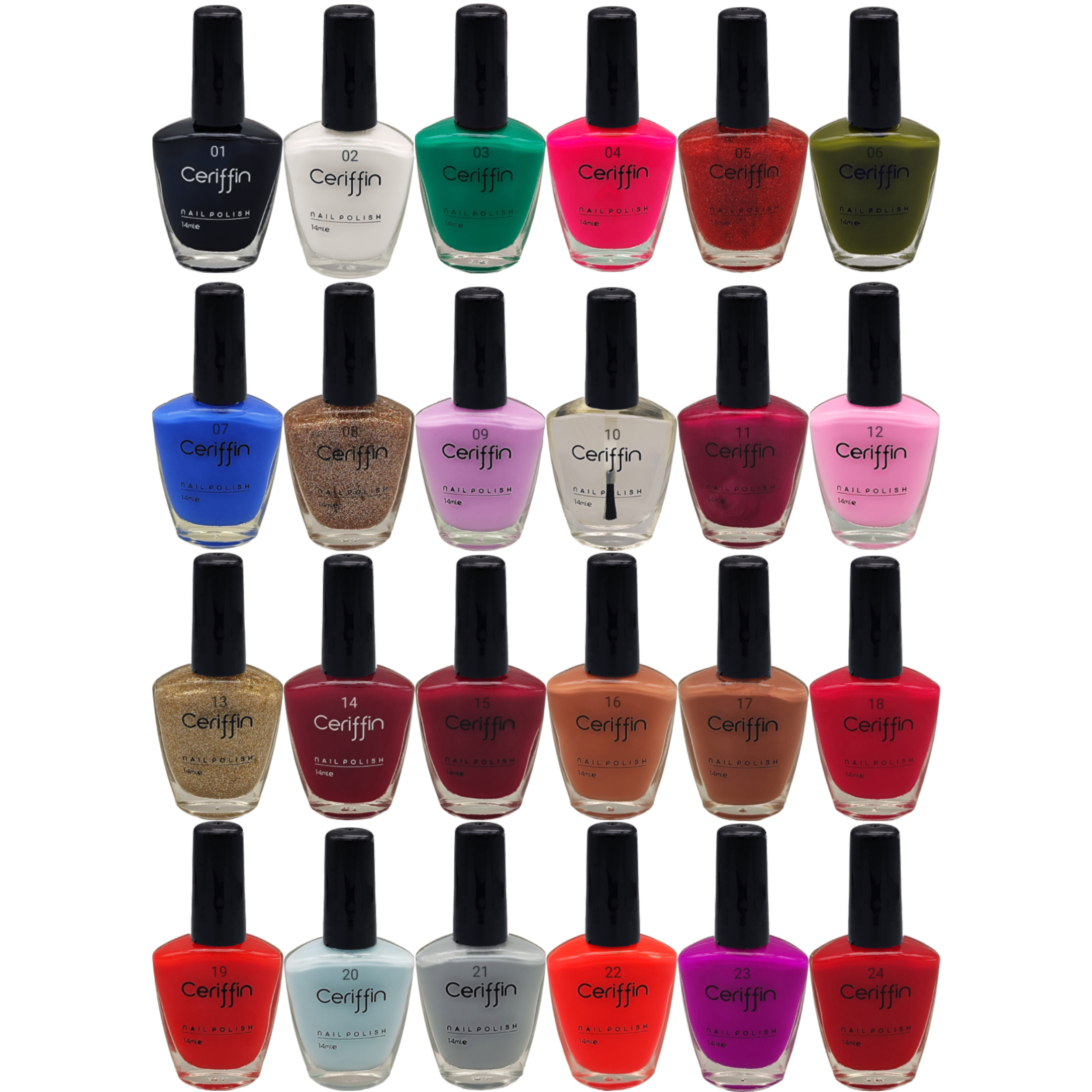 لاک ناخن سریفین مدل A مجموعه 24 عددی