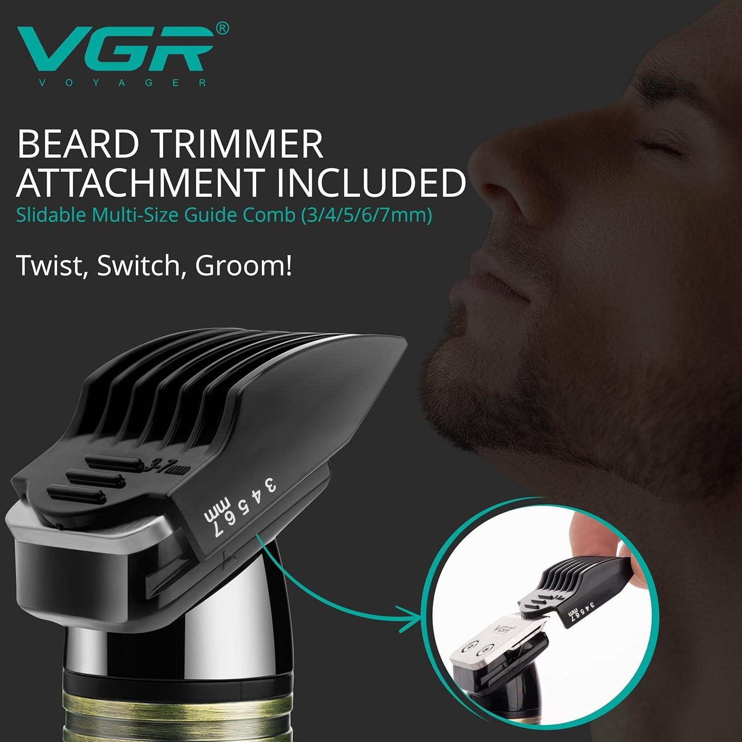 ماشین اصلاح مو صورت ، گوش و بینی و ابرو وی جی ار مدل 620