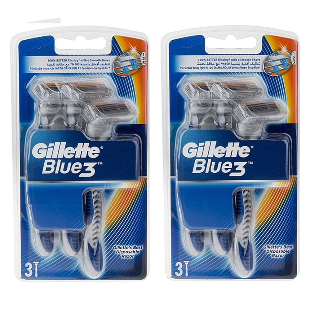 خود تراش ‏ژیلت مدل Blue 3 بسته 6 عددی