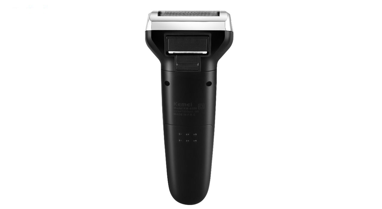 ماشین اصلاح موی صورت کیمی مدل KM-6559، اصلاح به صورت صفر زن، خط زن، دارای سه سری مخصوص برای اصلاح صورت، سر، گوش و بینی، منبع انرژی با کابل USB، تکنولوژی اصلاح به صورت برش چرخشی، مدت زمان شارژ 480 دقیقه و مدت زمان استفاده پس از شارژ 60 دقیقه