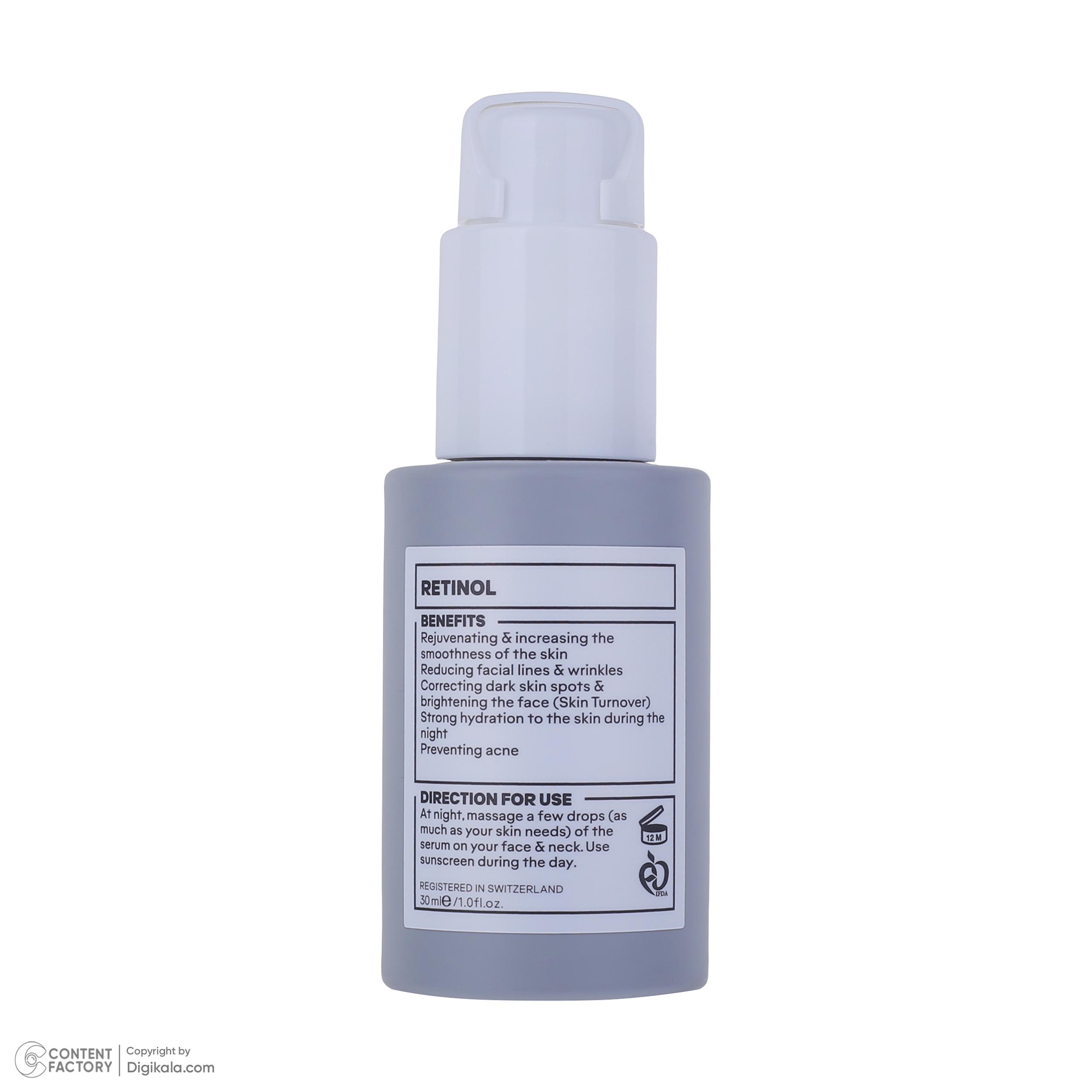 سرم پوست ژنوبایوتیک مدل رتینول سازگار با انواع پوست حجم 30 میلی لیتر