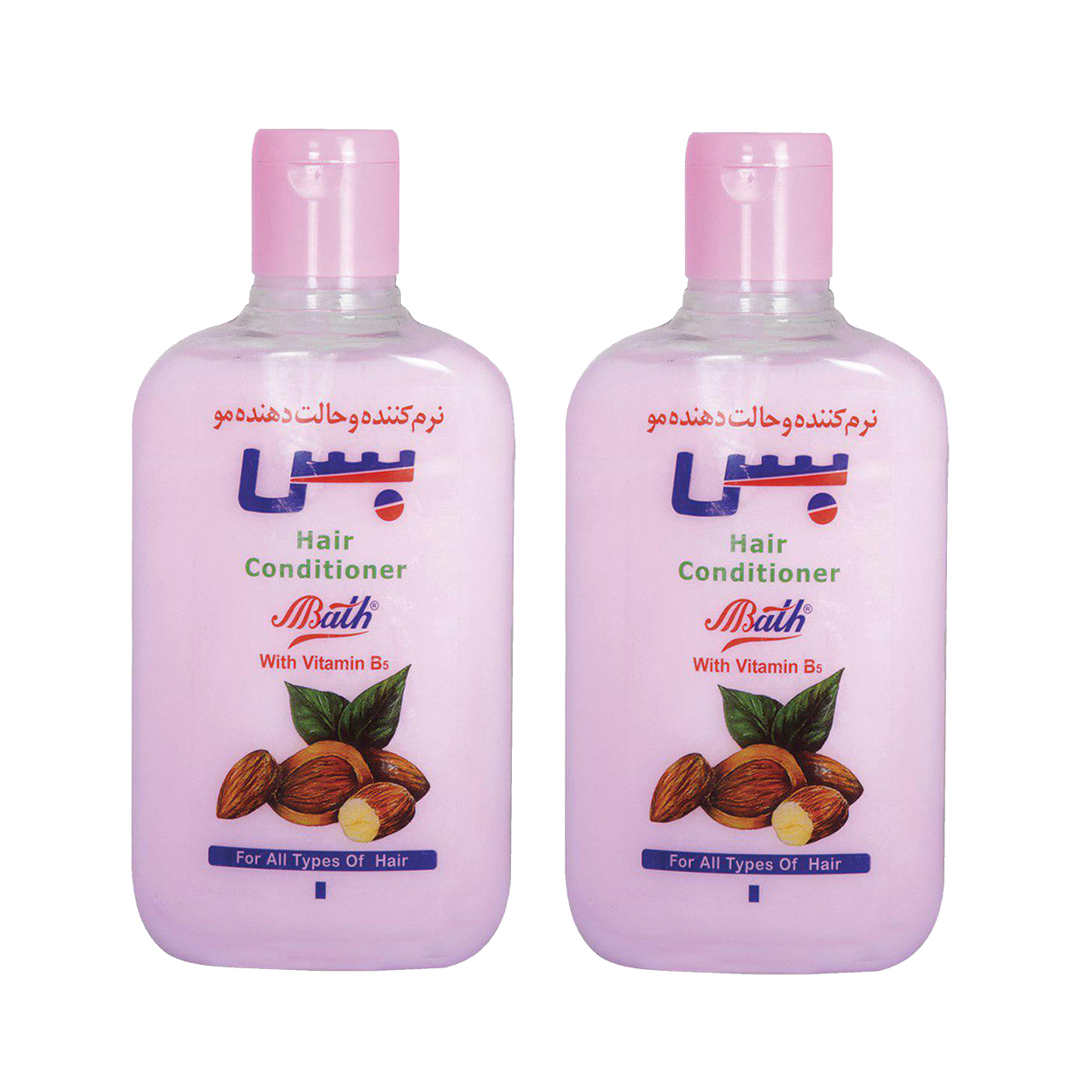 شامپو نرم کننده مو بس مدل Almond حجم 890 میلی لیتر مجموعه 2 عددی