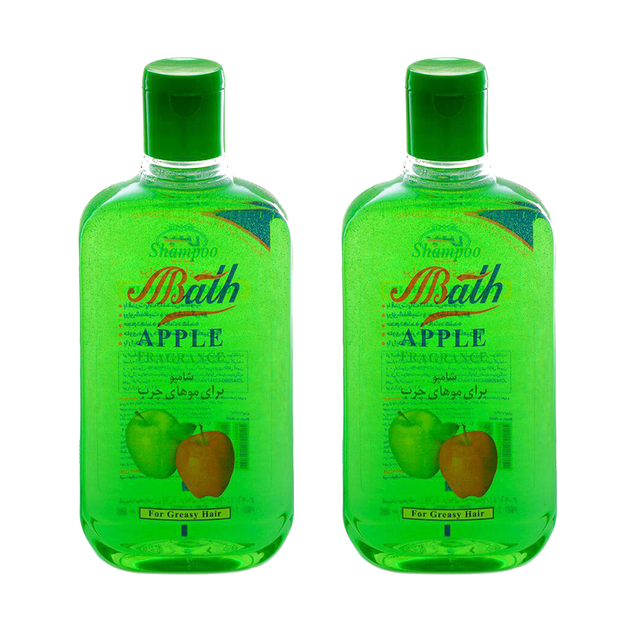 شامپو مو بس مدل Apple حجم 1000 میلی لیتر مجموعه 2 عددی