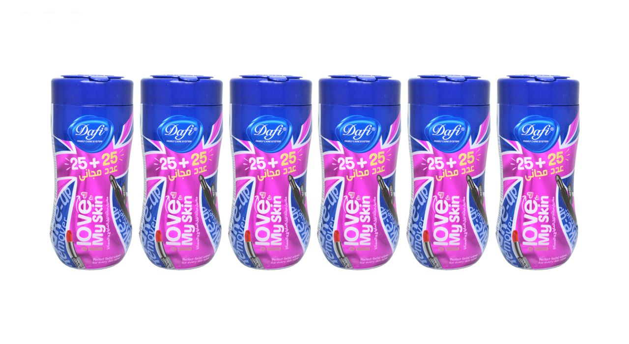 دستمال مرطوب دافی مدل Love مجموعه 6 عددی