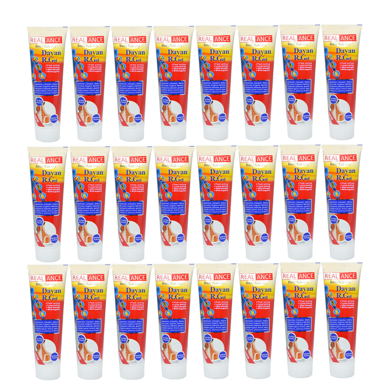 ژل موضعی ریلنس مدل R.Gel وزن 100 گرم مجموعه 24 عددی