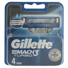 تیغ یدک ژیلت مدل Mach 3 Turbo ‏بسته 4 عددی