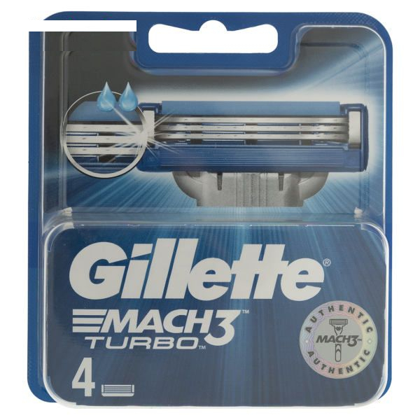 تیغ یدک ژیلت مدل Mach 3 Turbo بسته 4 عددی