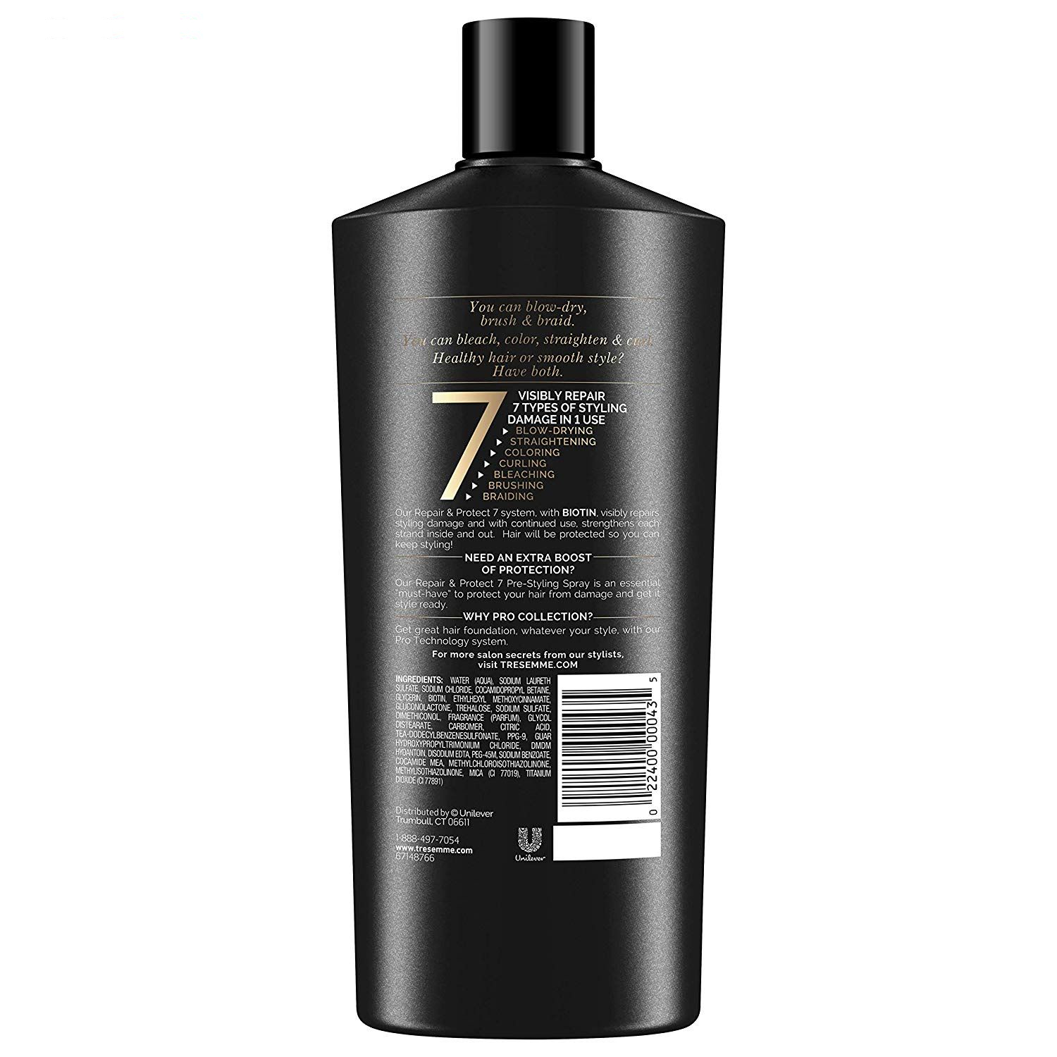 شامپو مو ترزمی مدل REPAIR & PROTECT WITH BIOTIN حجم 650 میلی لیتر