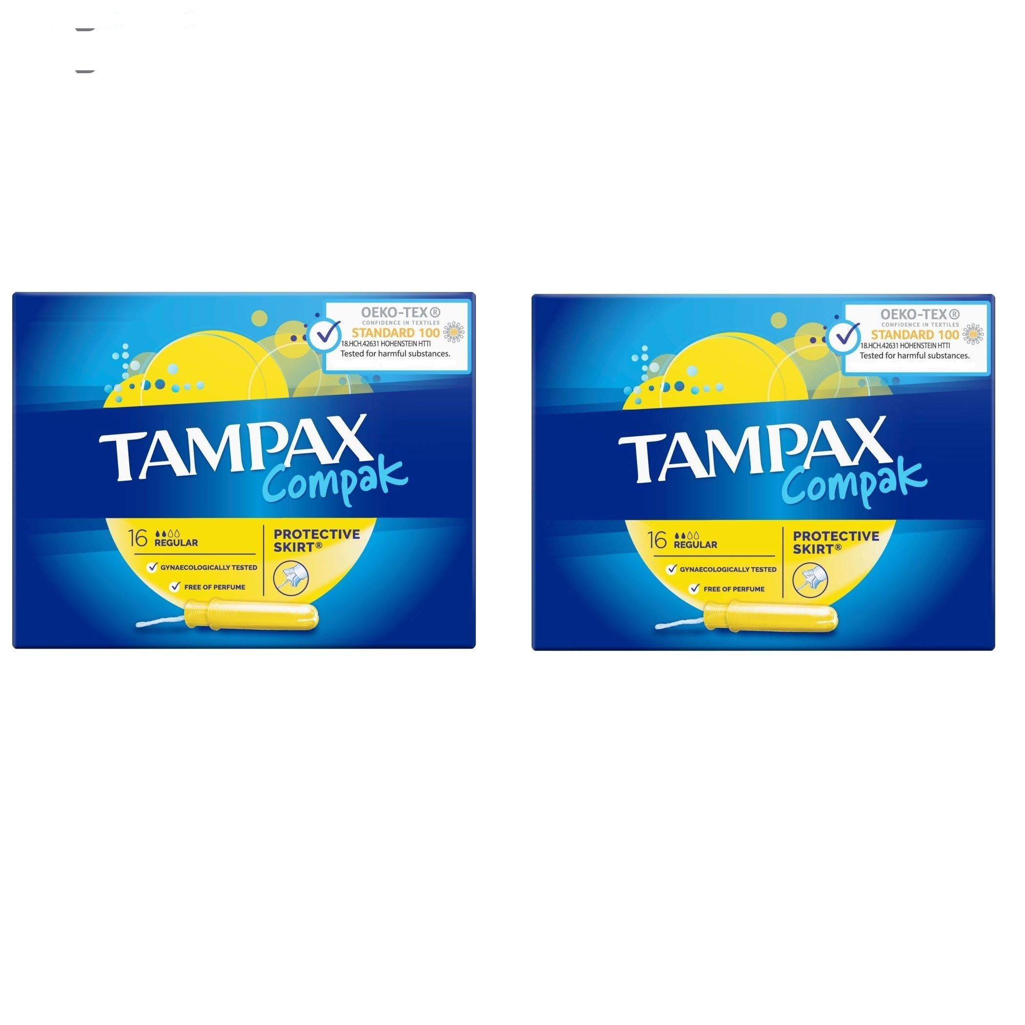 تامپون تامپکس مدل Regular Compak مجموعه 2 عددی