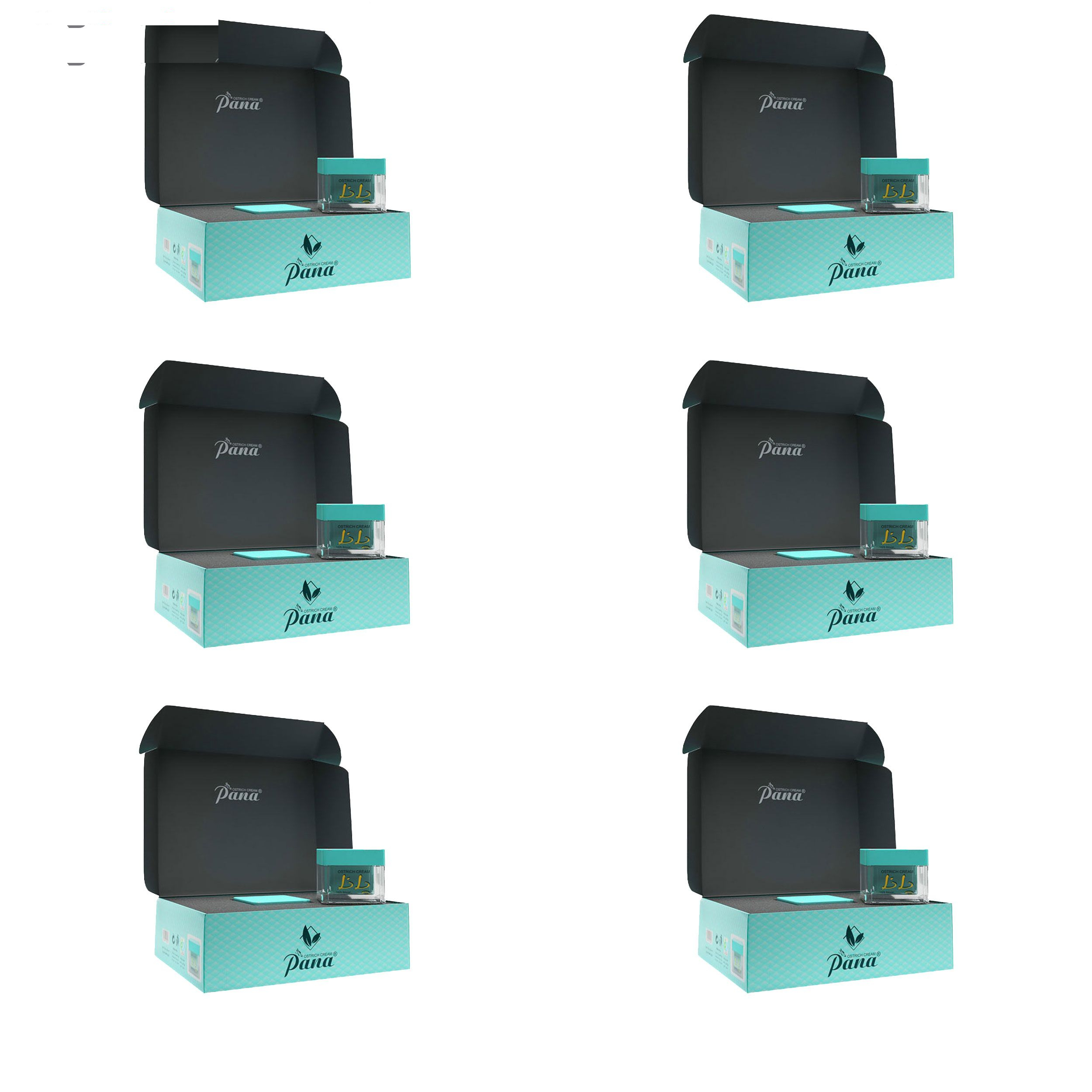 کرم مرطوب کننده پانا مدل 002 وزن 55 گرم مجموعه 6 عددی