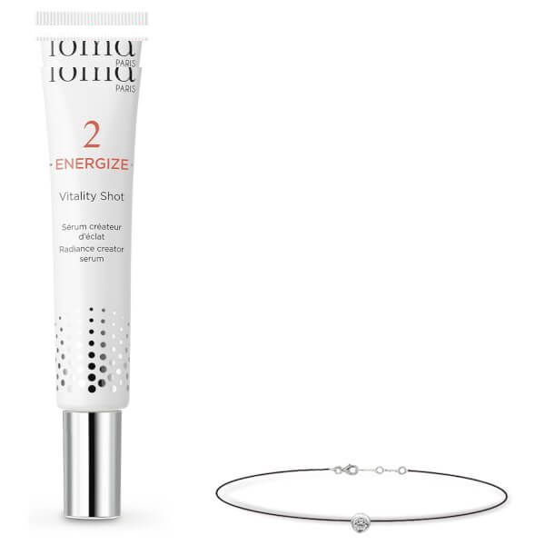 سرم پوست آیوما مدل Vitality Shot حجم 15 میلی لیتر به همراه دستبند سواروسکی مدل Cristaux