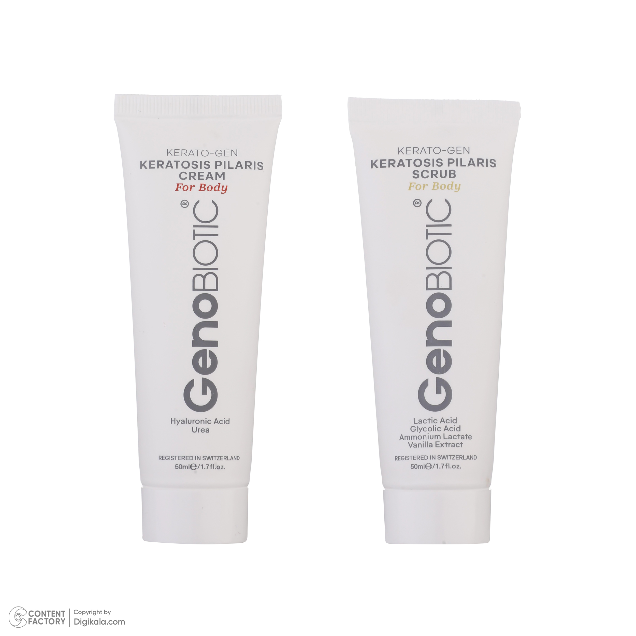 کرم لایه بردار پوست ژنوبایوتیک مدل Kerato-Gen حجم 50 میلی لیتر به همراه کرم کنترل کننده پوست مرغی مدل Kerato-Gen-1