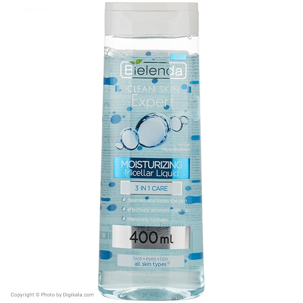 محلول پاک‌کننده آرایش بی یلندا مدل Moisturizing Micellar Liquid حجم 400 میلی لیتر