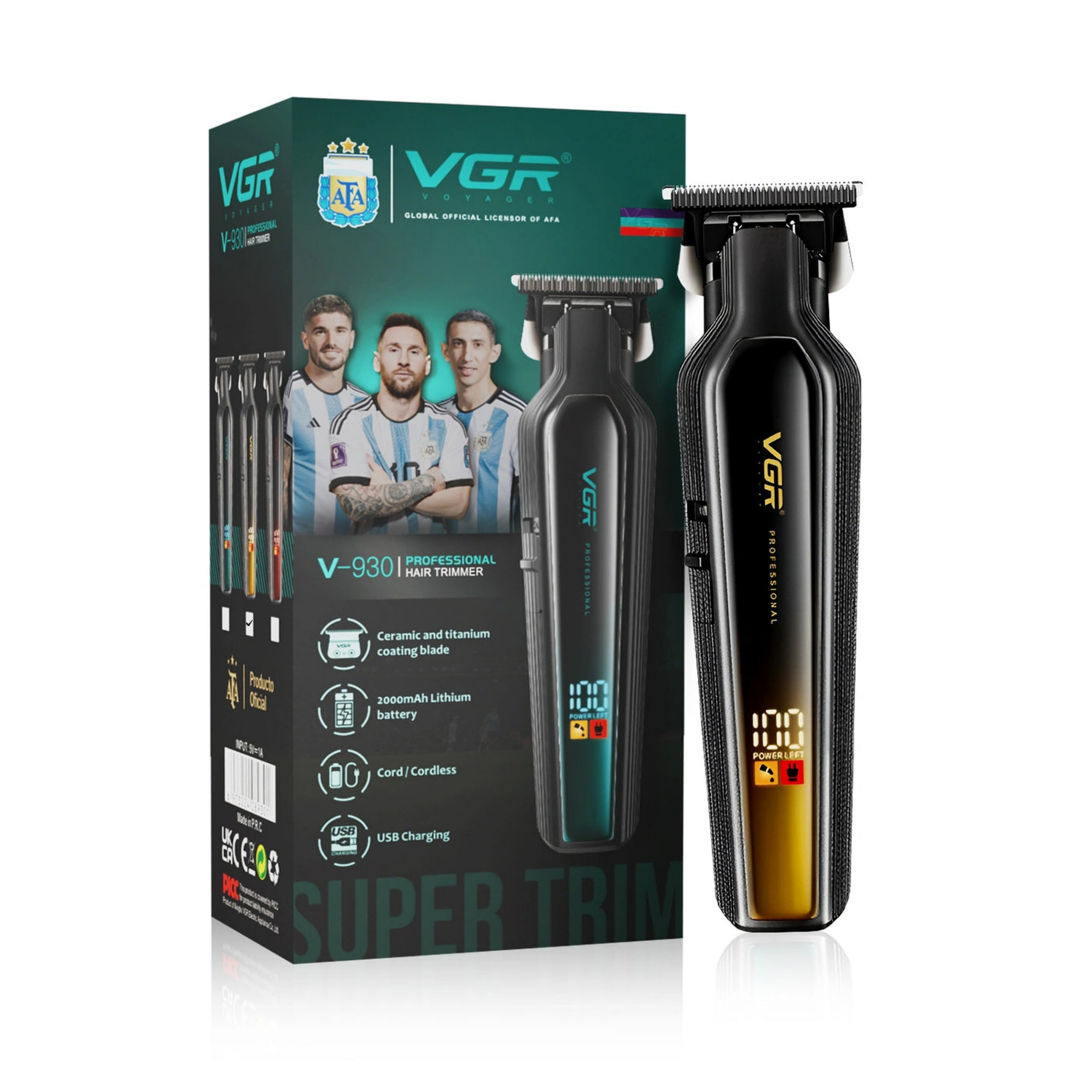 ماشین اصلاح موی سر و صورت شارژی وی جی ار مدل V-930