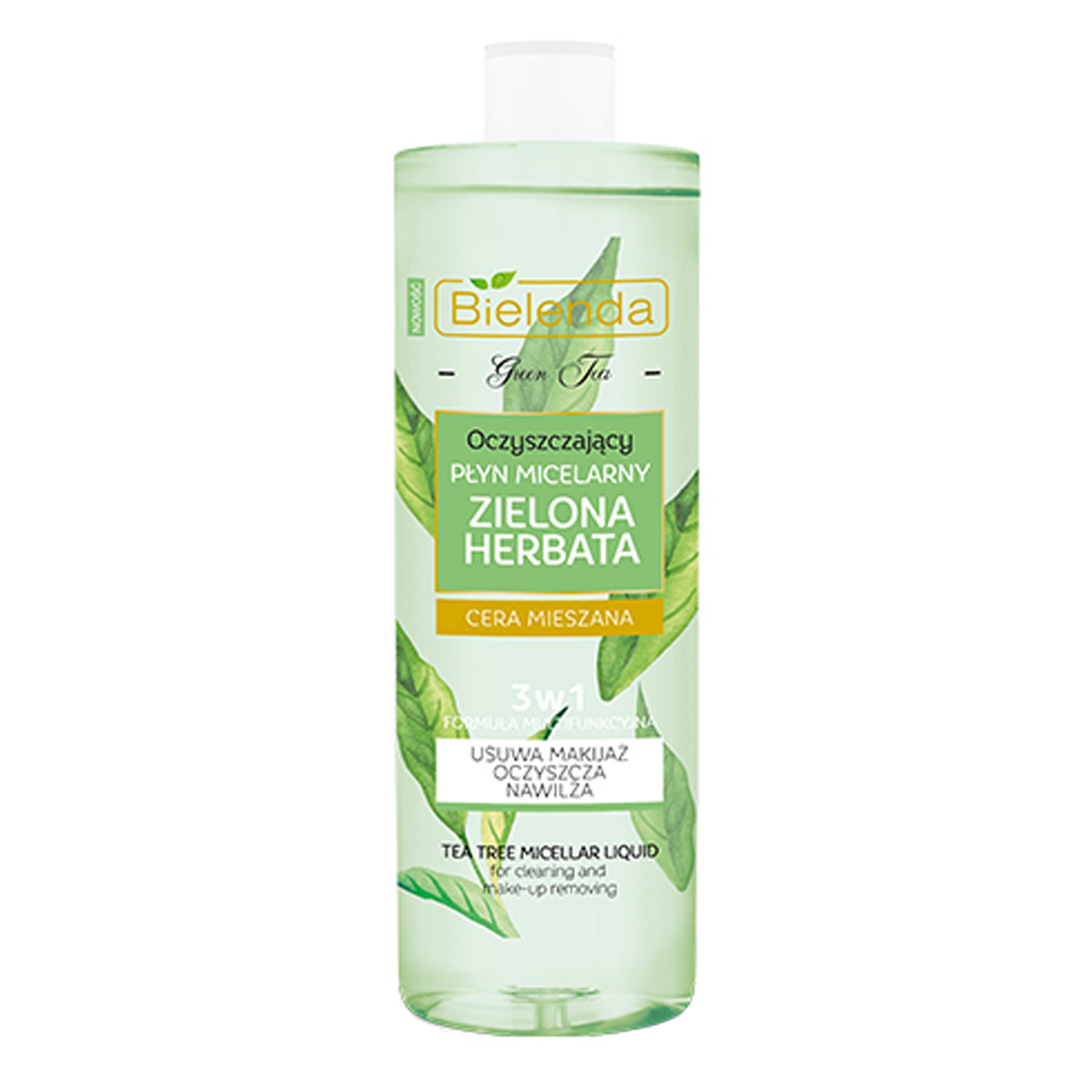 محلول پاک‌ کننده آرایش صورت بی‌ یلندا مدل چای سبز حجم 500 میلی لیتر