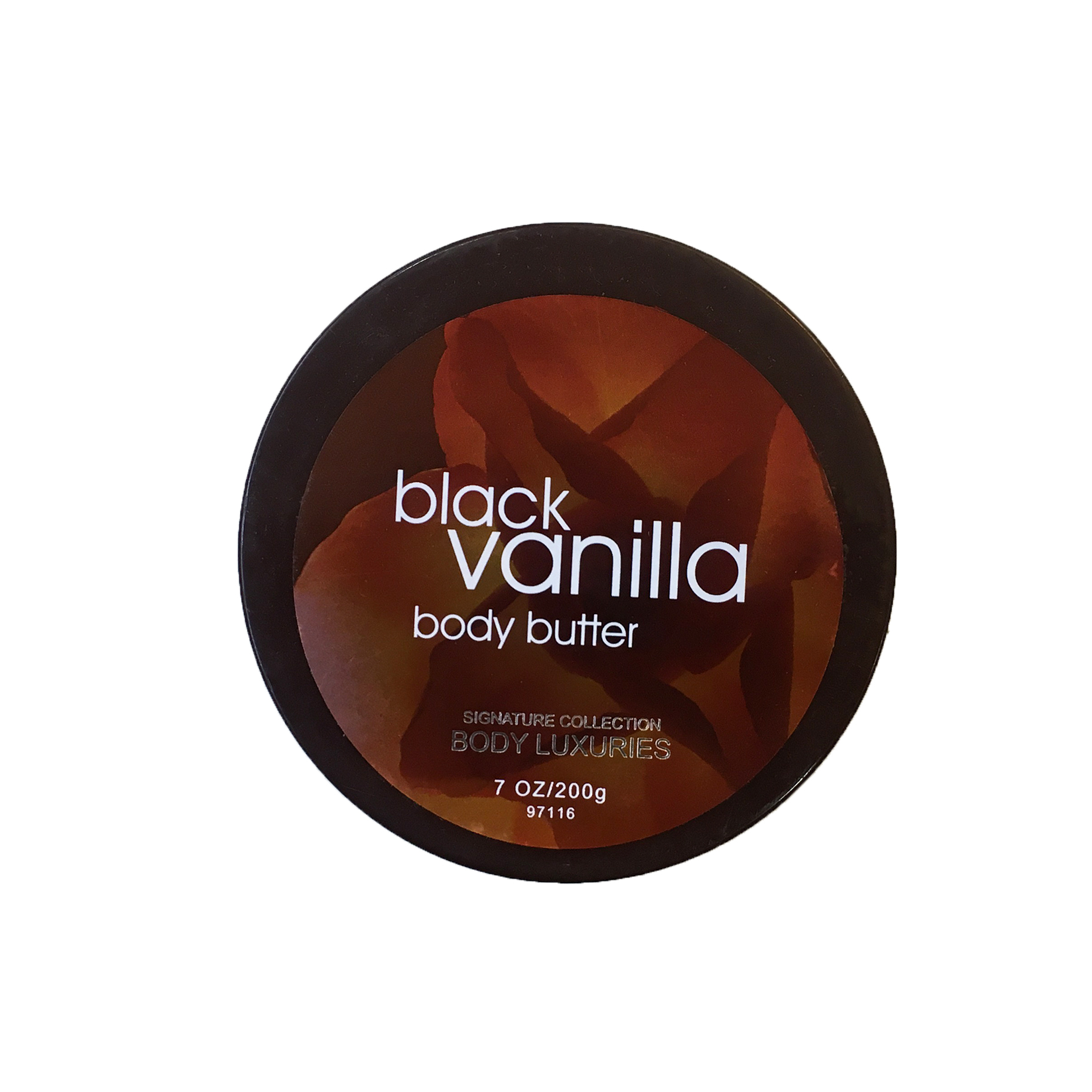 کره بدن بادی لاکچری مدل black vanilla وزن 200 گرم