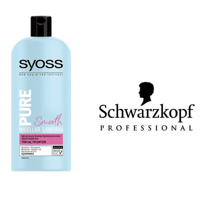 شامپو مو سایوس مدل پیور اسموت حجم 550 میلی لیتر مجموعه 2 عددی