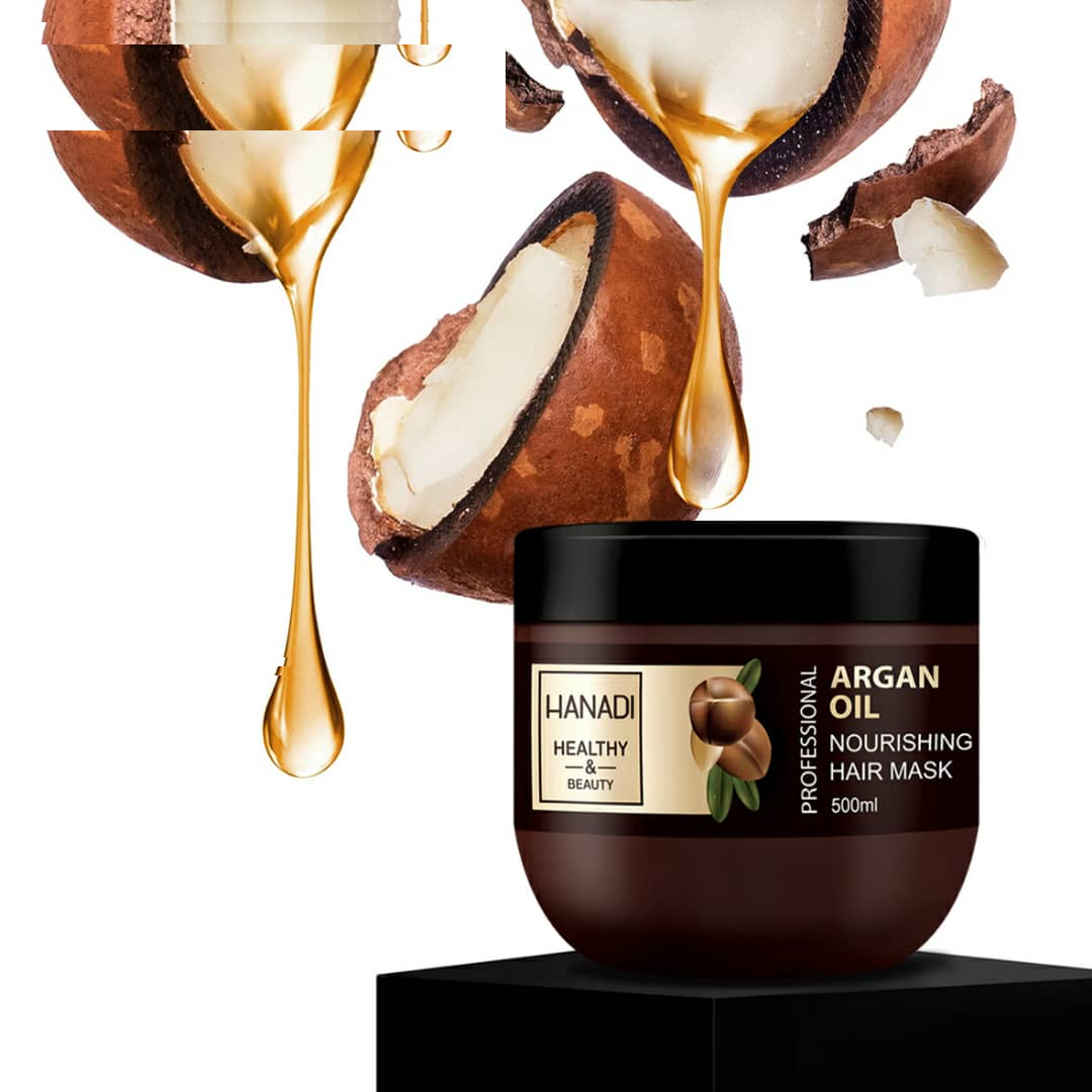 ماسک مو مغذی هانادی مدل روغن آرگان حجم 500 میلی لیتر