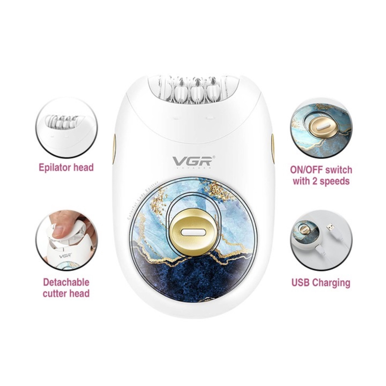 اپیلاتور وی جی ار مدل V-706