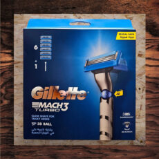 خود تراش ژیلت مدل Mach3 Turbo 3D به همراه تیغ یدک بسته 5 عددی