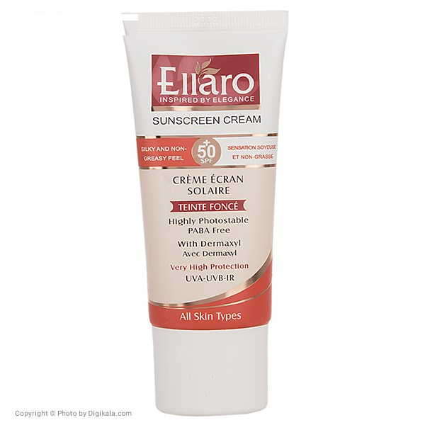 کرم ضد آفتاب رنگی الارو مدل SPF50 محافظ UVA ،UVB، ضد چروک، مناسب انواع پوست تحت لیسانس حجم 50 میلیلیتر