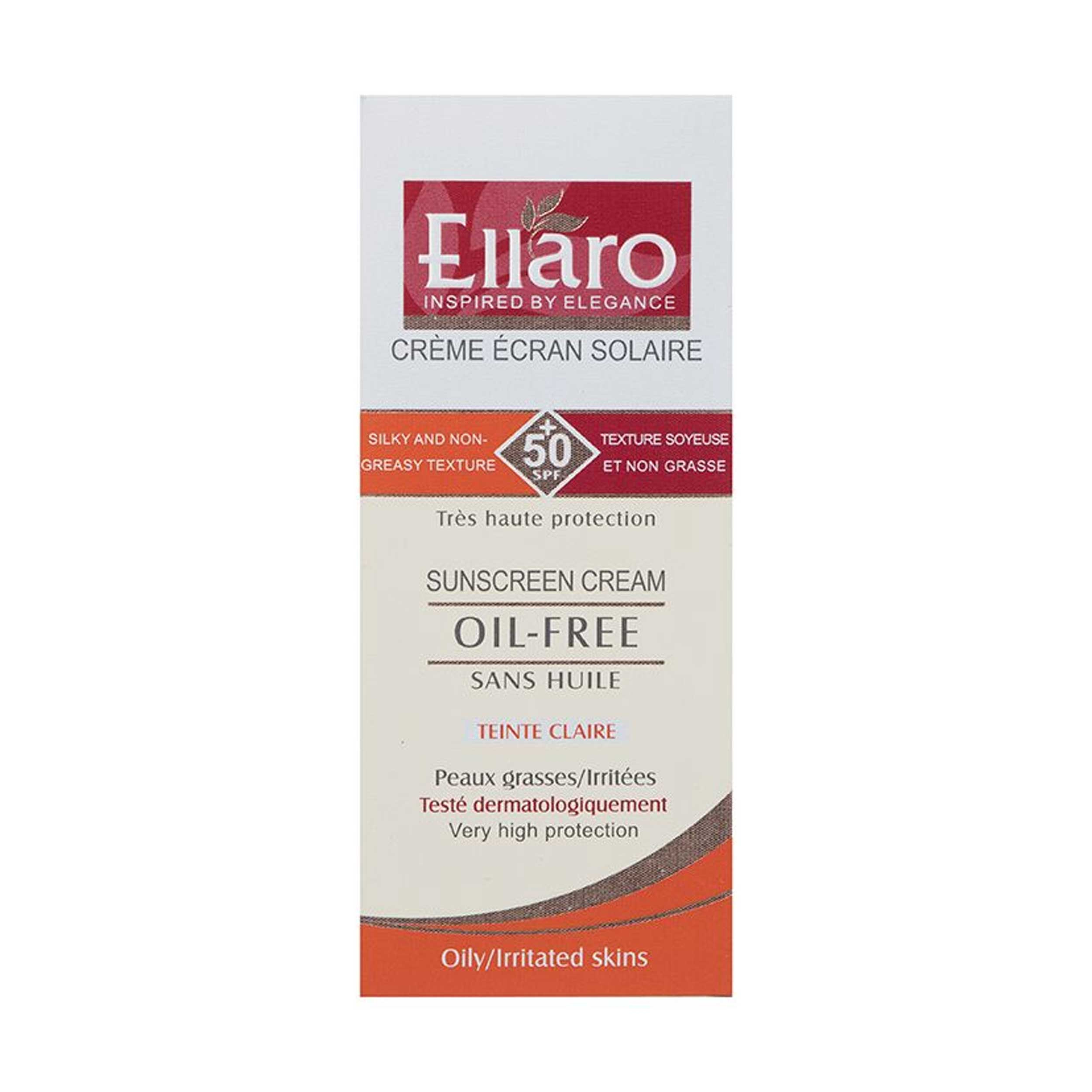 کرم ضد آفتاب رنگی الارو SPF50 مدل Teinte Foncee مناسب پوست های چرب تحت لیسانس حجم 40 میلی لیتر