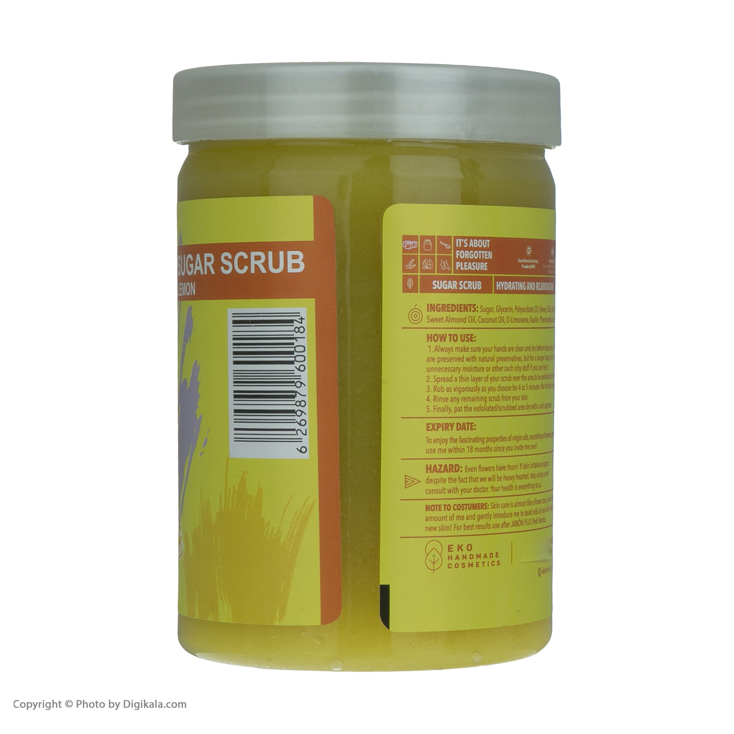 اسکراب شکری لایه بردار پوست ژبن پلاس مدل Lemon وزن 900 گرم