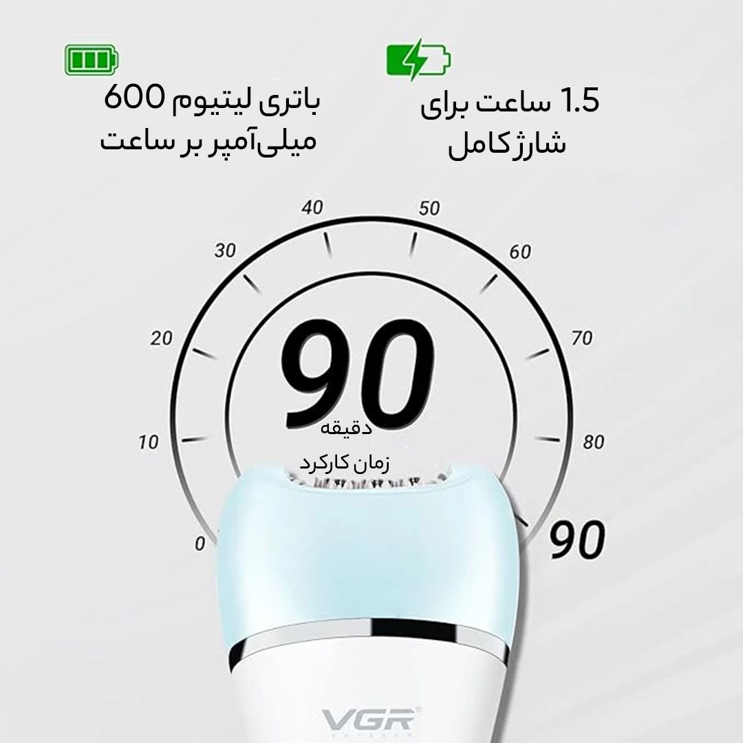 ست اصلاح موی بدن بانوان وی جی ار مدل V-733