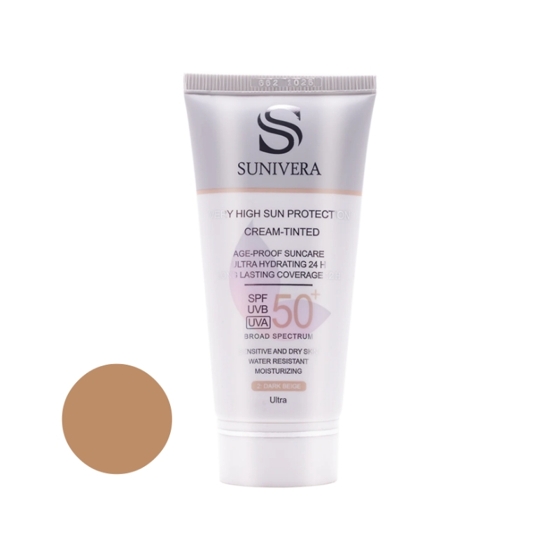 کرم ضد آفتاب رنگی سانیورا SPF 50 مدل Spectrum ‌مناسب پوست‌های خشک حجم 50 میلی‌لیتر