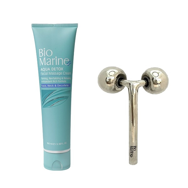 کرم ماساژ بایومارین مدل Double Delight حجم 100 میلی لیتر به همراه ماساژور دستی