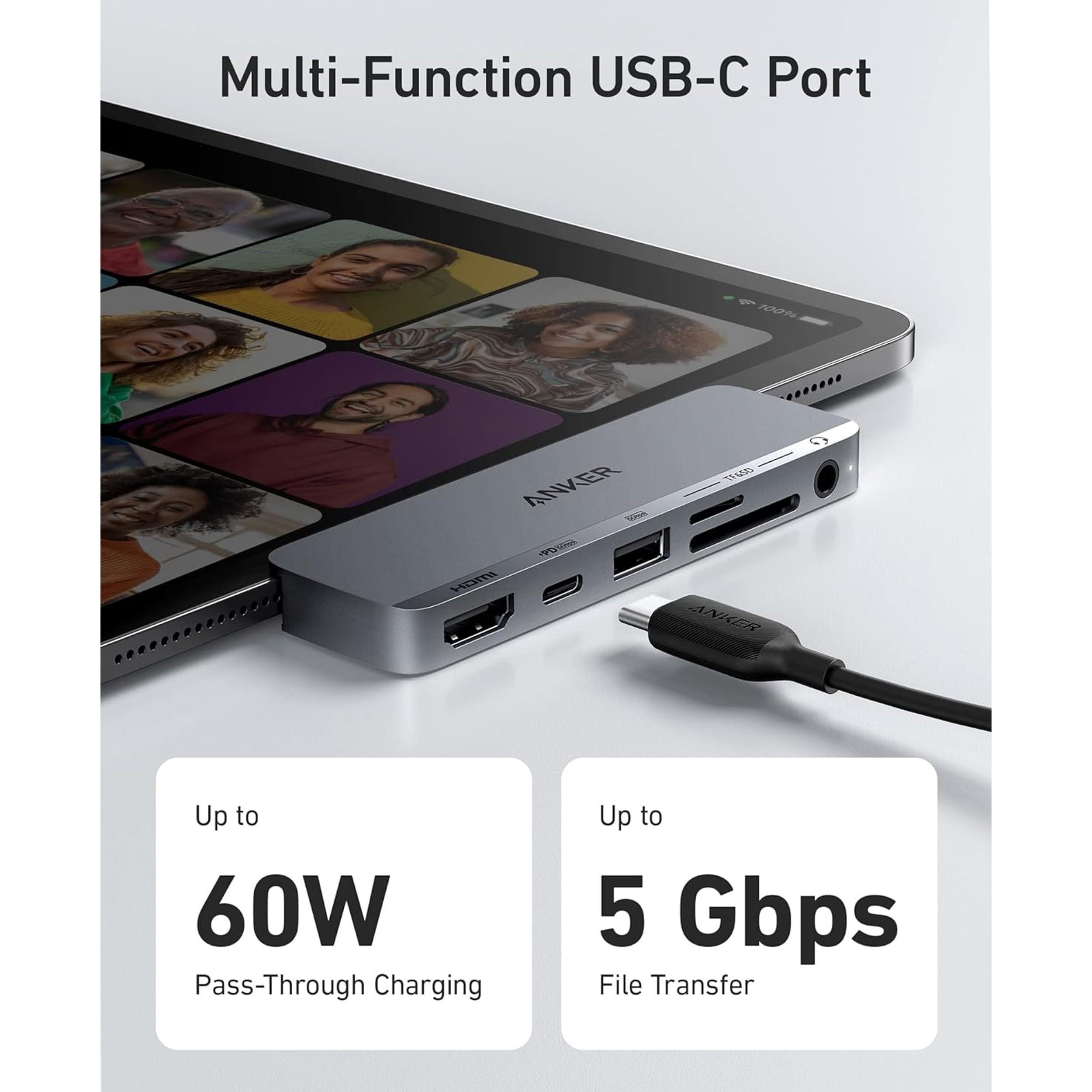 هاب 6 پورت USB-C انکر مدل Anker 541 USB-C Hub 6-in-1