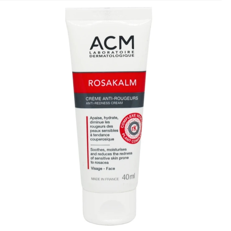 کرم ضد التهاب و ضد قرمزی صورت و گردن ای سی ام مدل Rosakalm مناسب برای پوست های حساس حجم 40 میلی لیتر