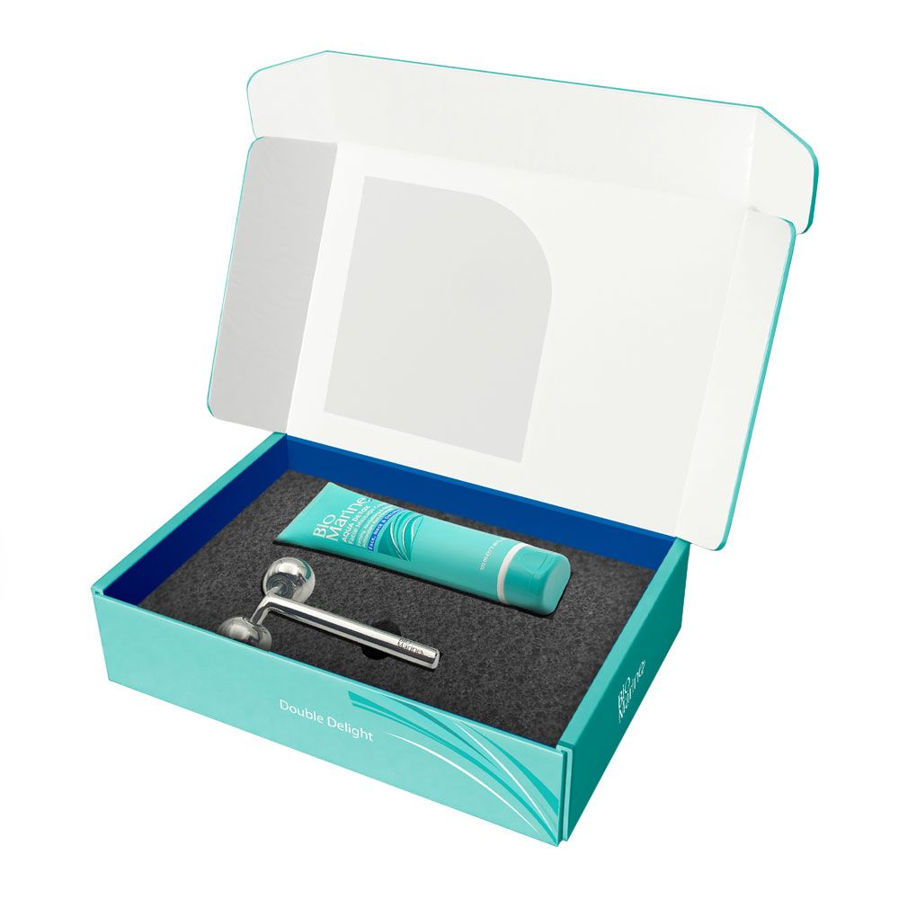 کرم ماساژ بایومارین مدل Double Delight حجم 100 میلی لیتر به همراه ماساژور دستی