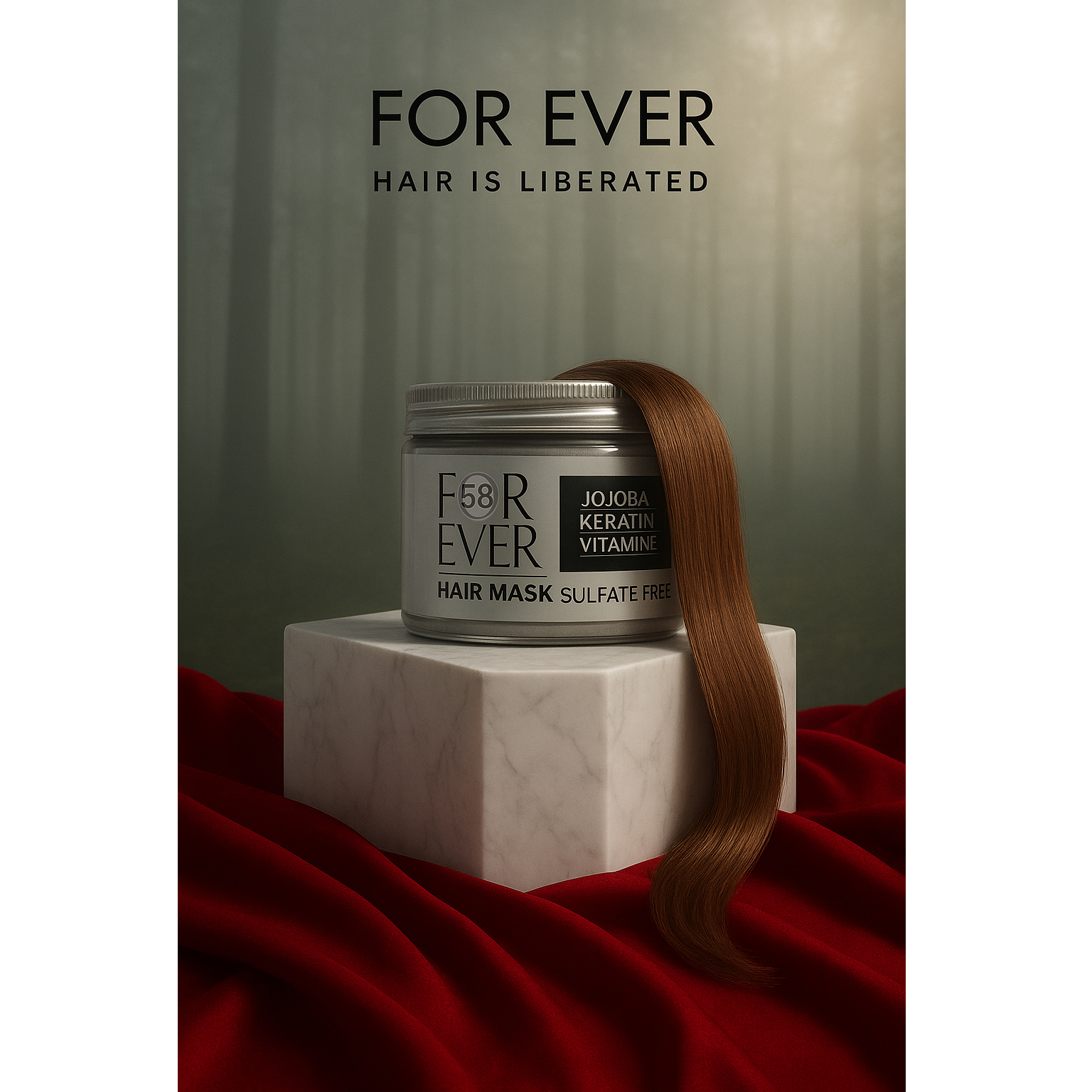 ماسک احیا کننده مو فوراور فیفتی ایت مدل جوجوبا مناسب برای موهای کراتین شده حجم 500 میلی لیتر