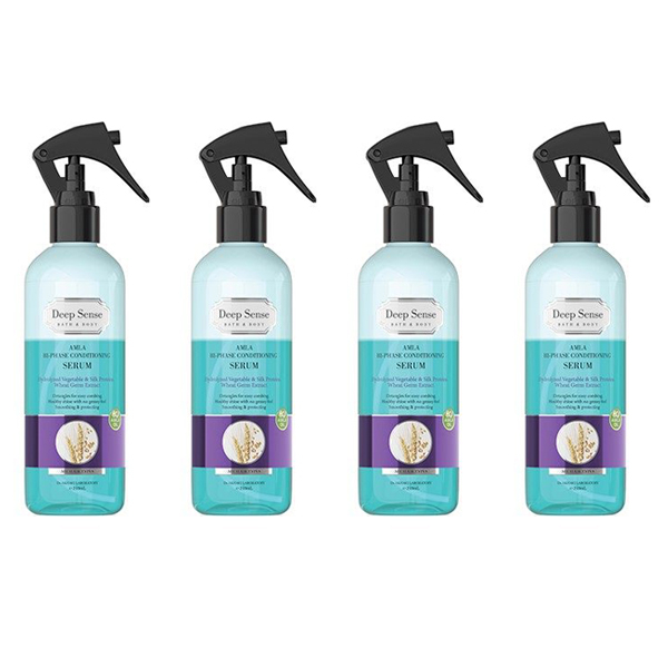 سرم دوفاز مو دیپ سنس مدل جوانه گندم حجم 250 میلی لیتر مجموعه 4 عددی